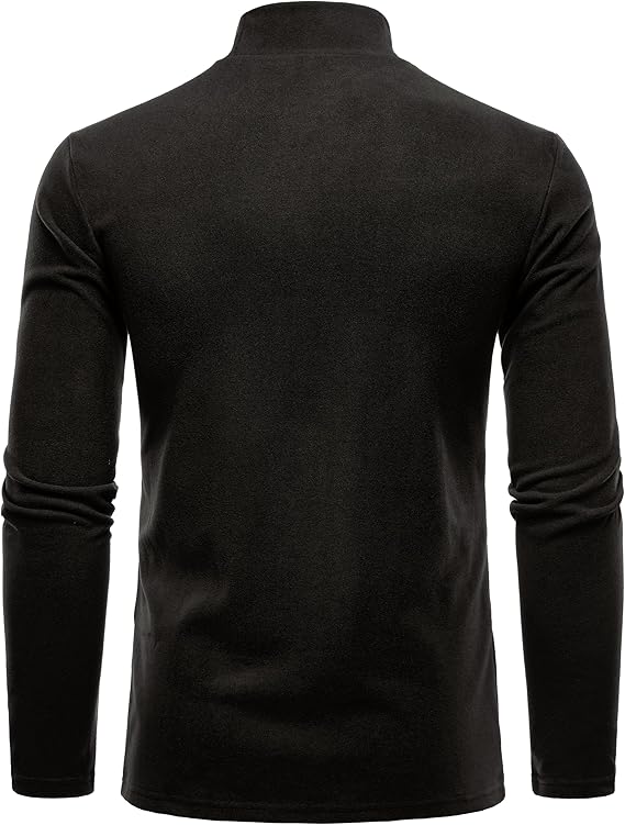 Men's Mock Turtleneck Jumper Slim Fit Long Sleeve