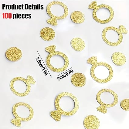 100 Pcs Gold Small Engagement Party