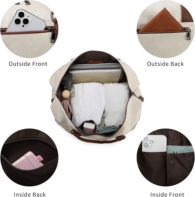 Travel Bag with Shoe Pouch,Weekender Overnight Bag Carry On Bag